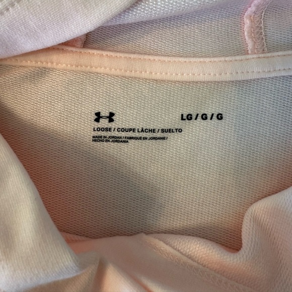 Under Armour Women’s Peach Hooded shirt Large L - Picture 4 of 5